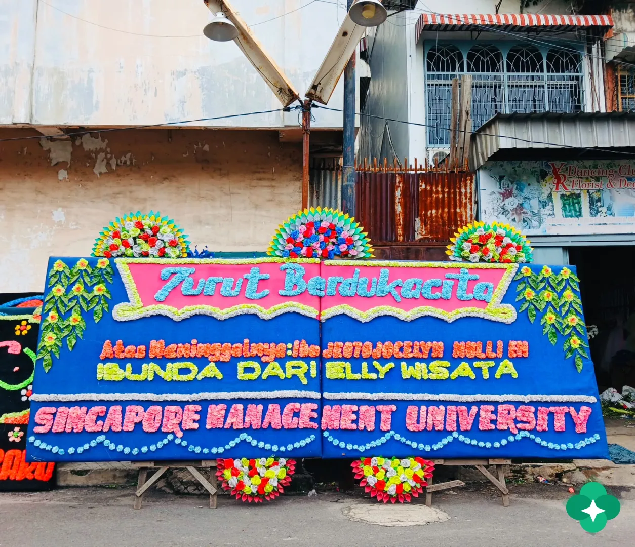 papan bunga duka medan